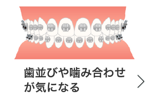 歯並びや噛み合わせが気になる